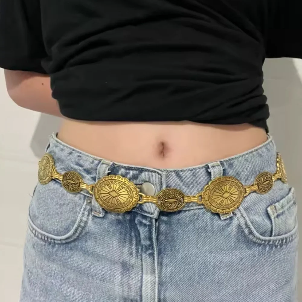 Vintage Retro Gold Chain Belt